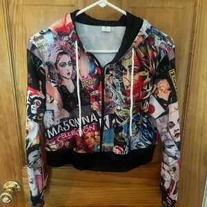 Madonna Graphic Zip-up Hoodie